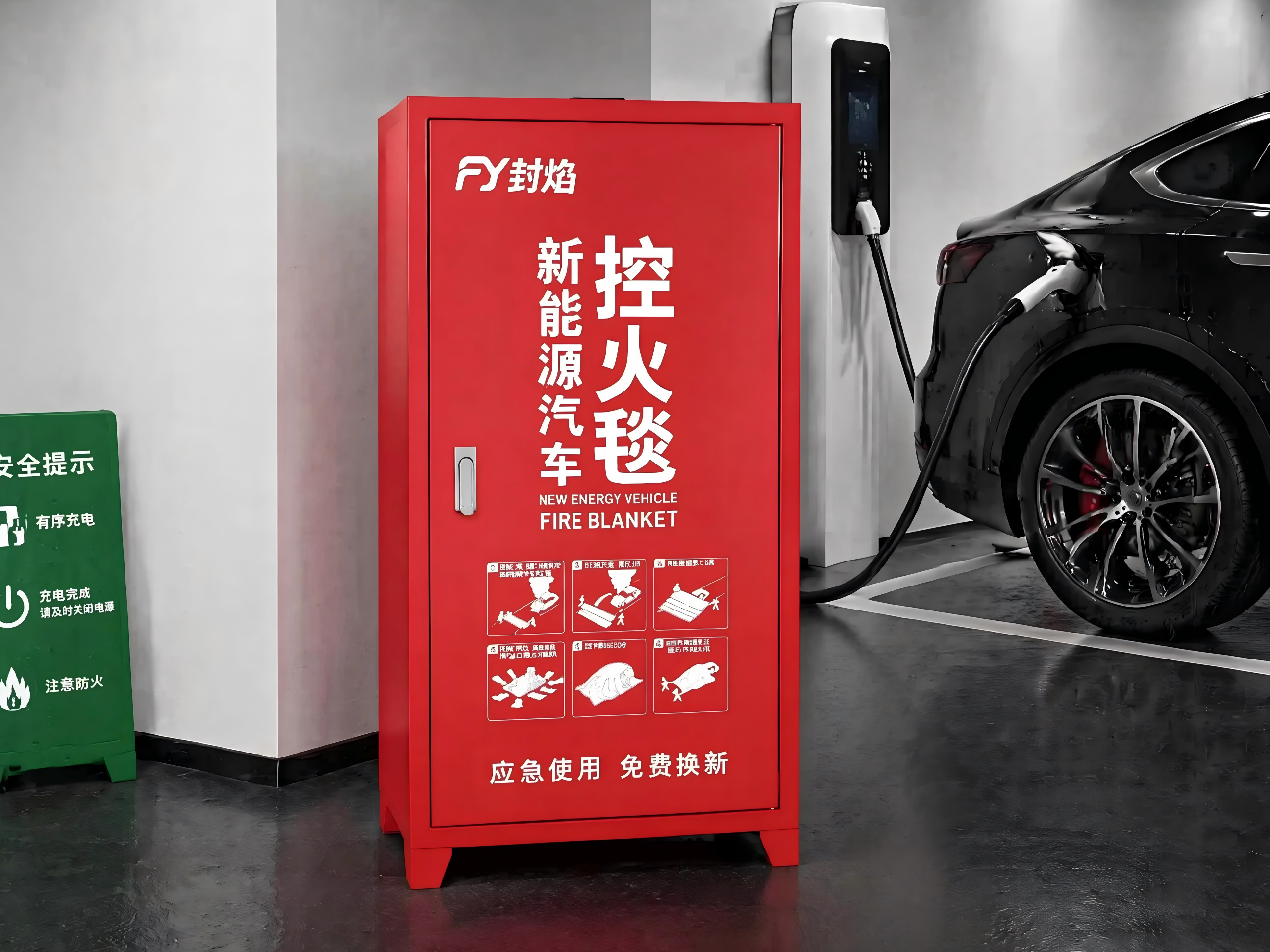 新能源汽车控火毯存储箱