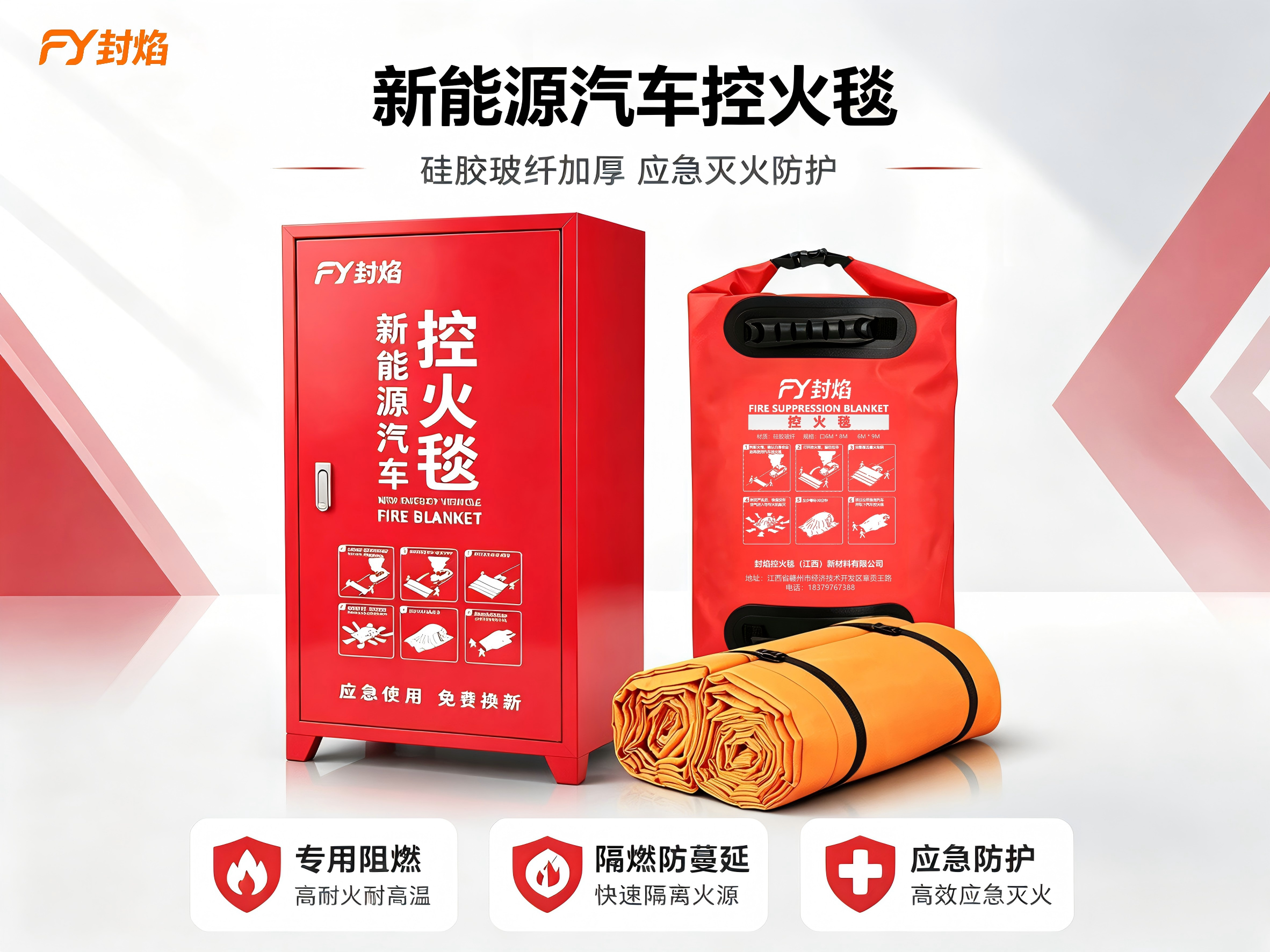 硅胶玻纤控火毯