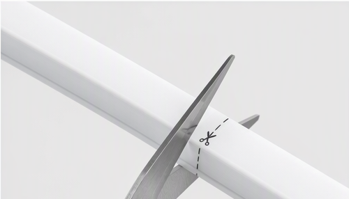 Cut the 6x12mm side-view neon flex at the marked cutting line and reseal with the supplied end caps for a clean, custom length