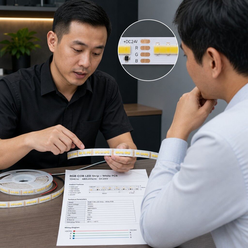 RGB COB LED strip consultation real photo