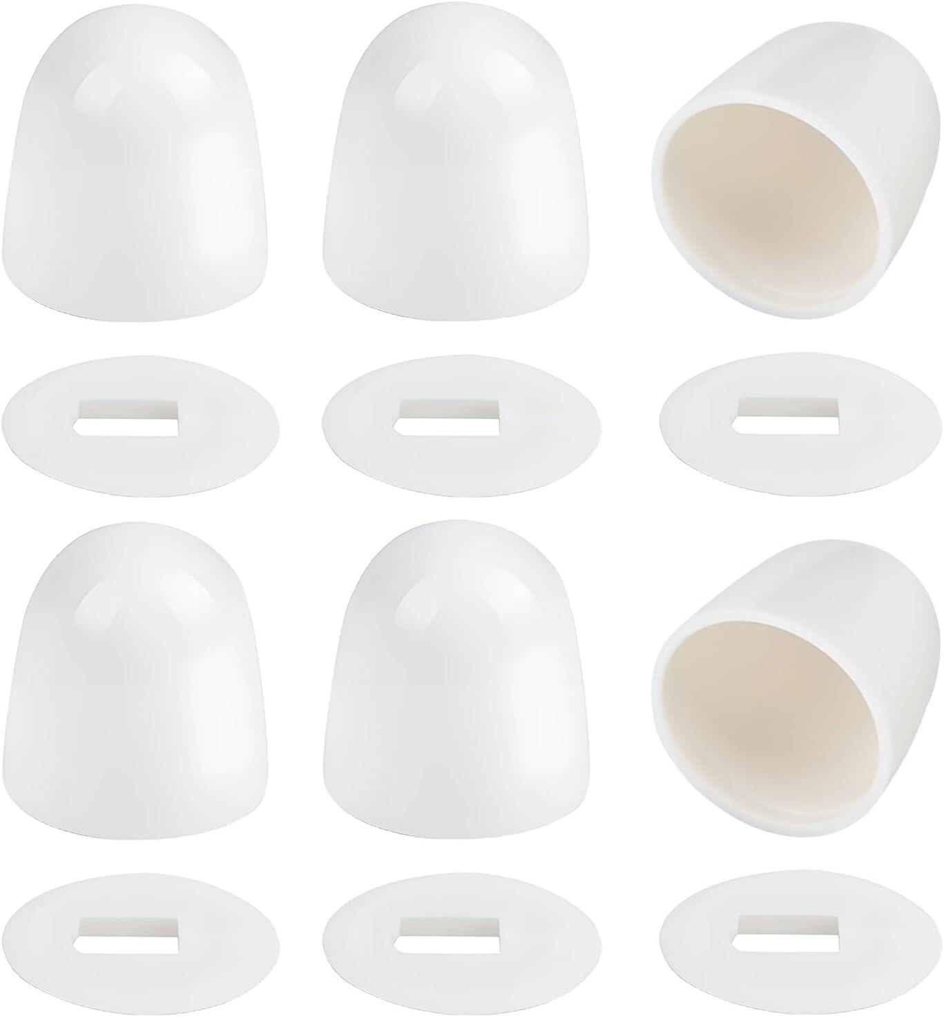 FYROXX 6 Packs White Toilet Bolt Caps
