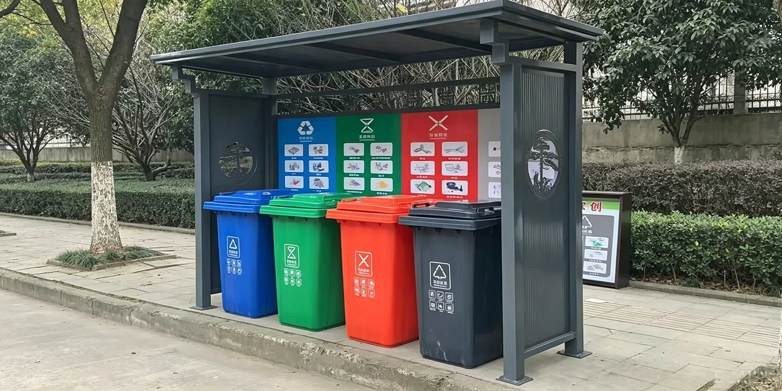 四分类垃圾亭