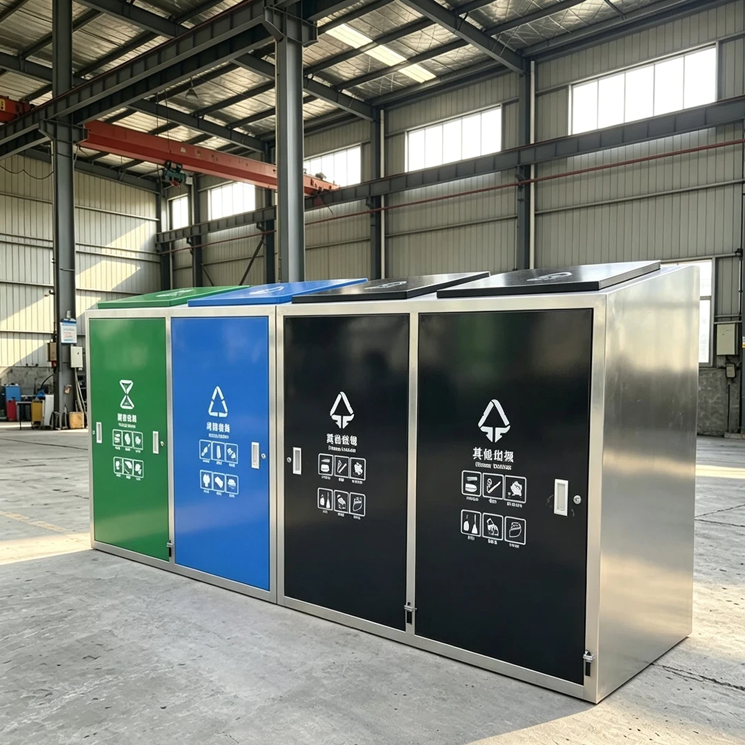不锈钢分类垃圾箱