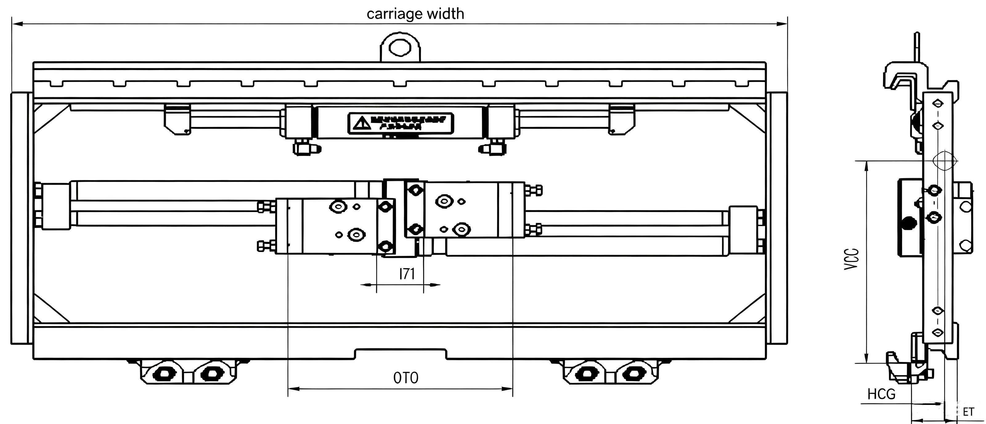 FORK POSITIONER Technical Drawing