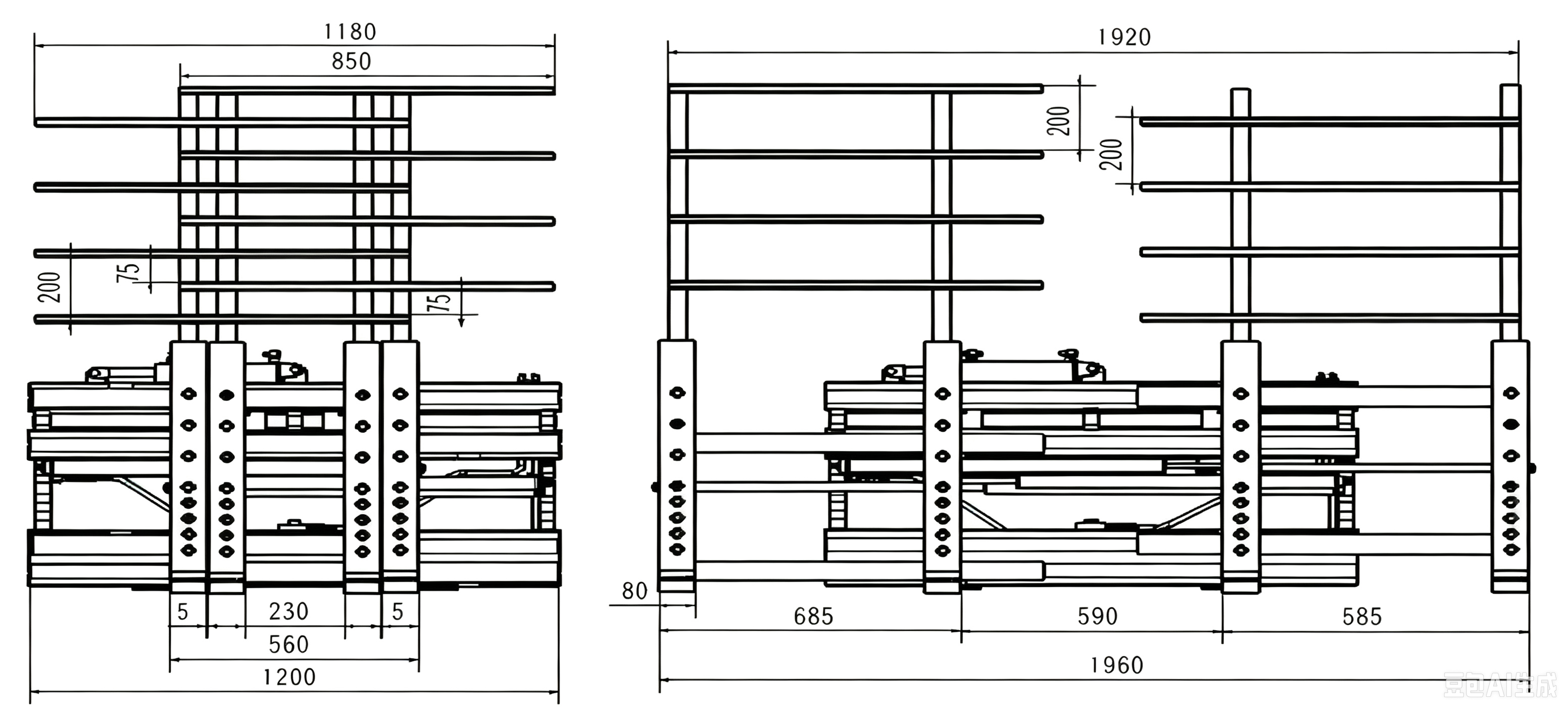 PALLET HANDLER Technical Drawing