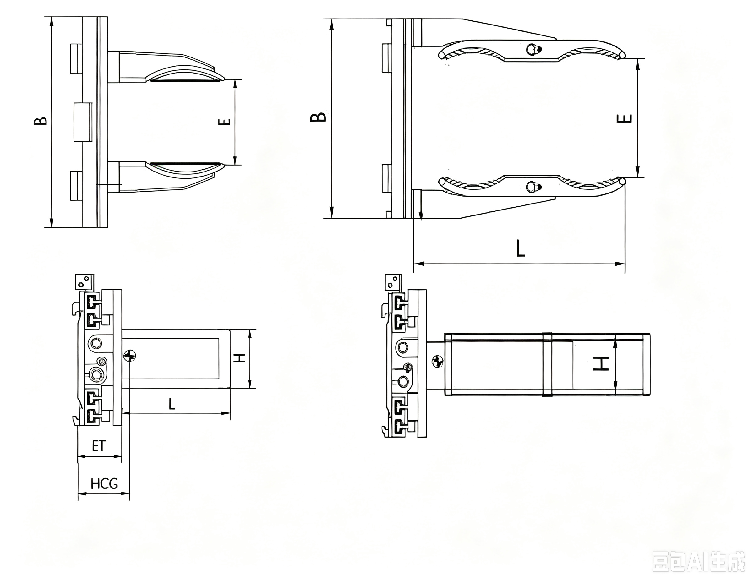 DRUM CLAMP Technical Drawing