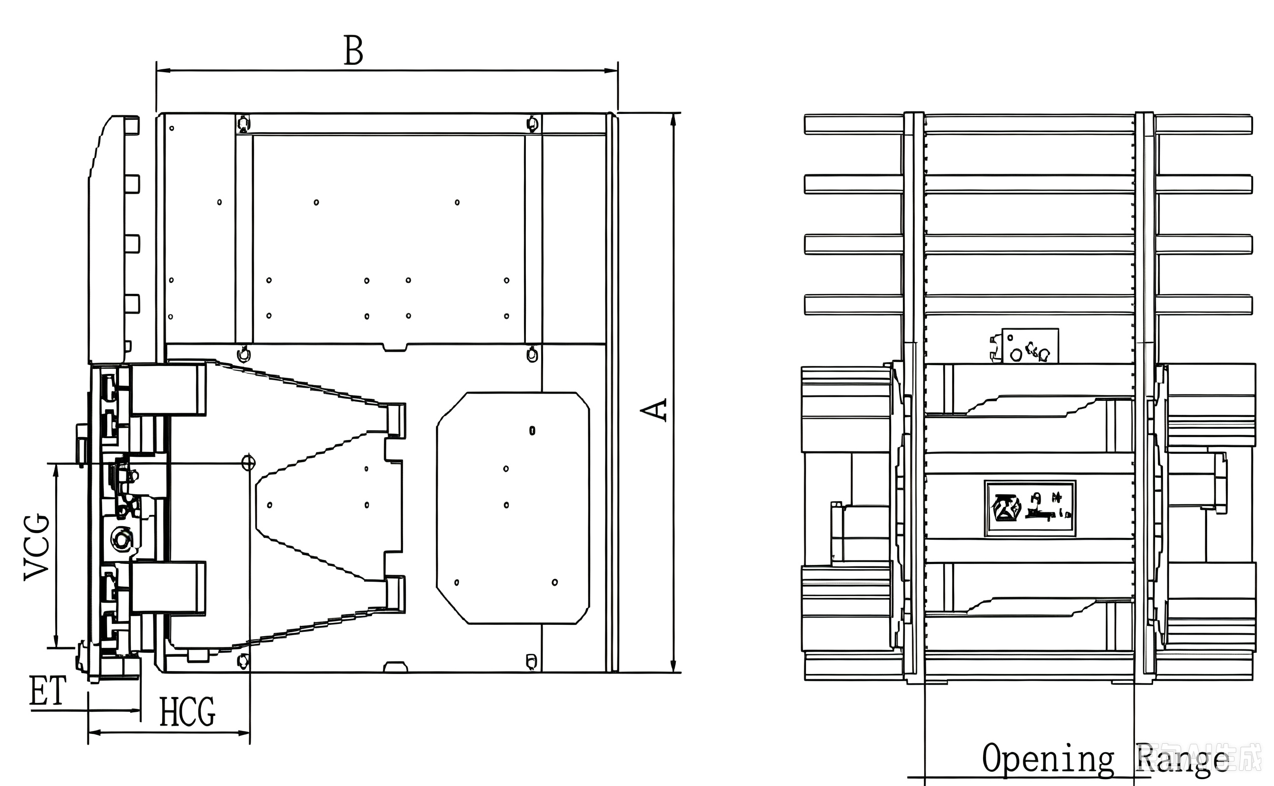 CARTON CLAMP Technical Drawing
