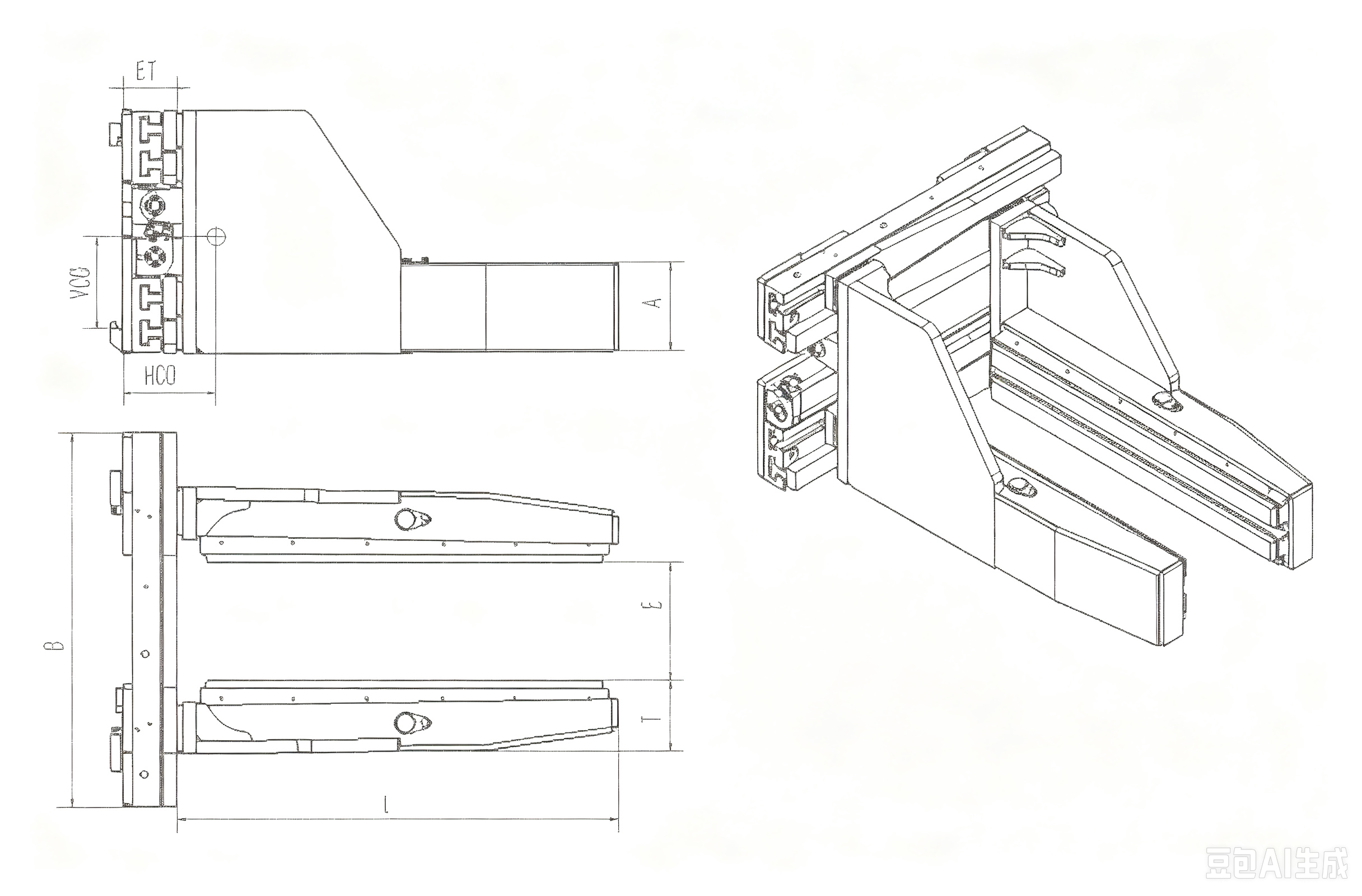 BLOCK CLAMP Technical Drawing