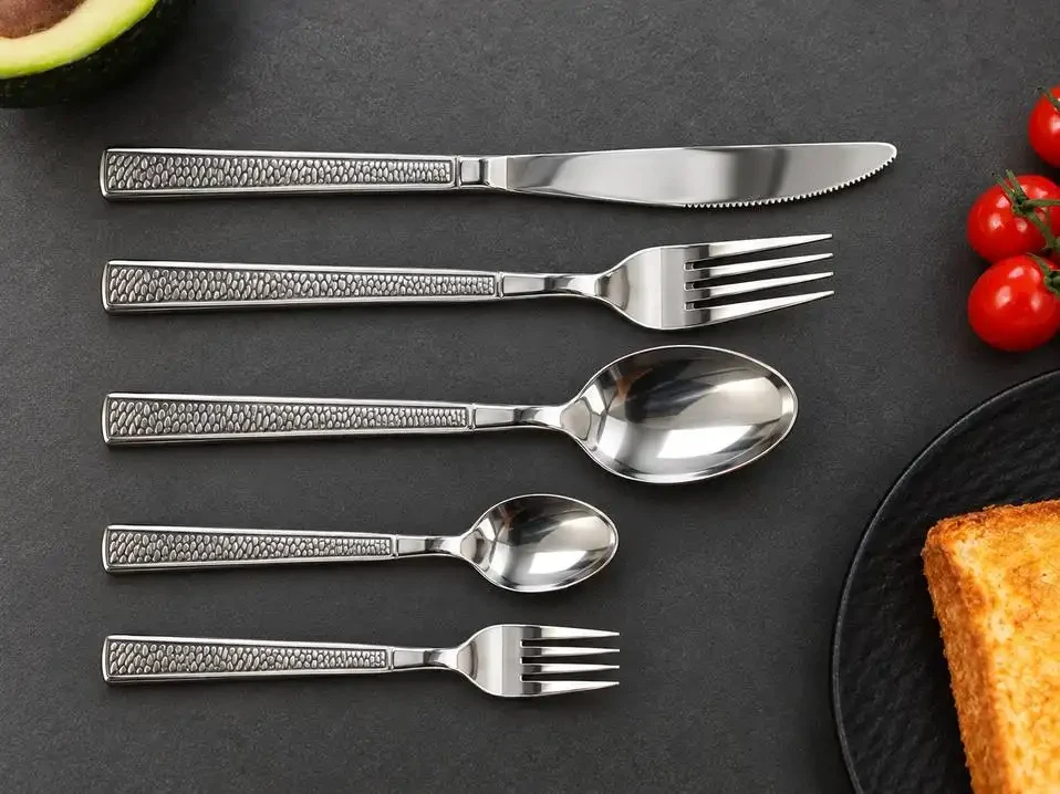 Straight Handle - Scale Texture|Silver
