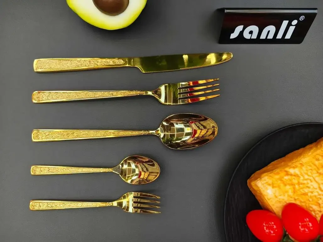 Wide Square Handle - Rock Texture|Gold