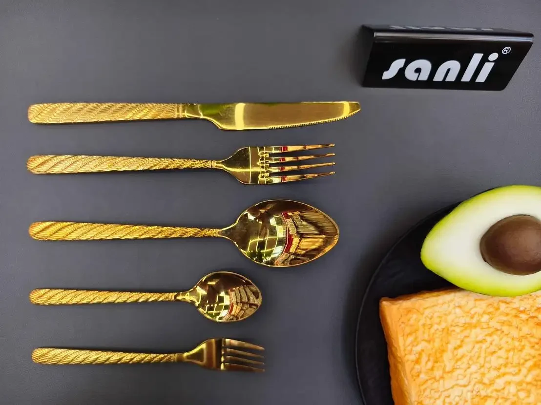 Round Tip Handle - Rope|Gold