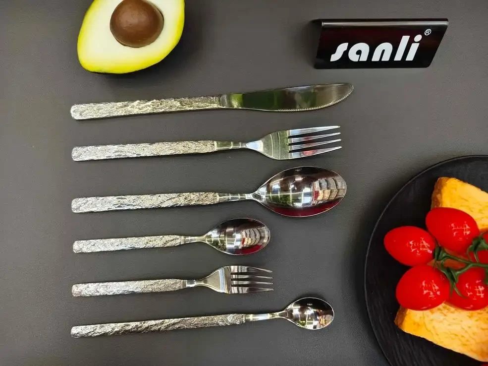 Vintage Handle - Rock Texture|Silver