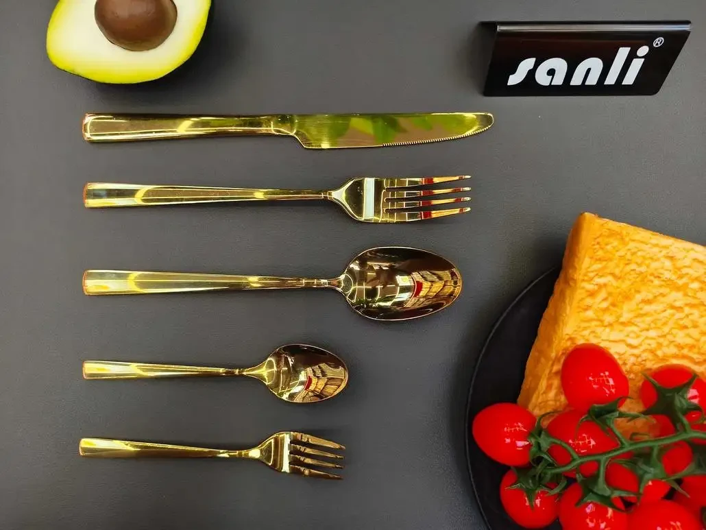 Wide Square Handle - Plain|Gold