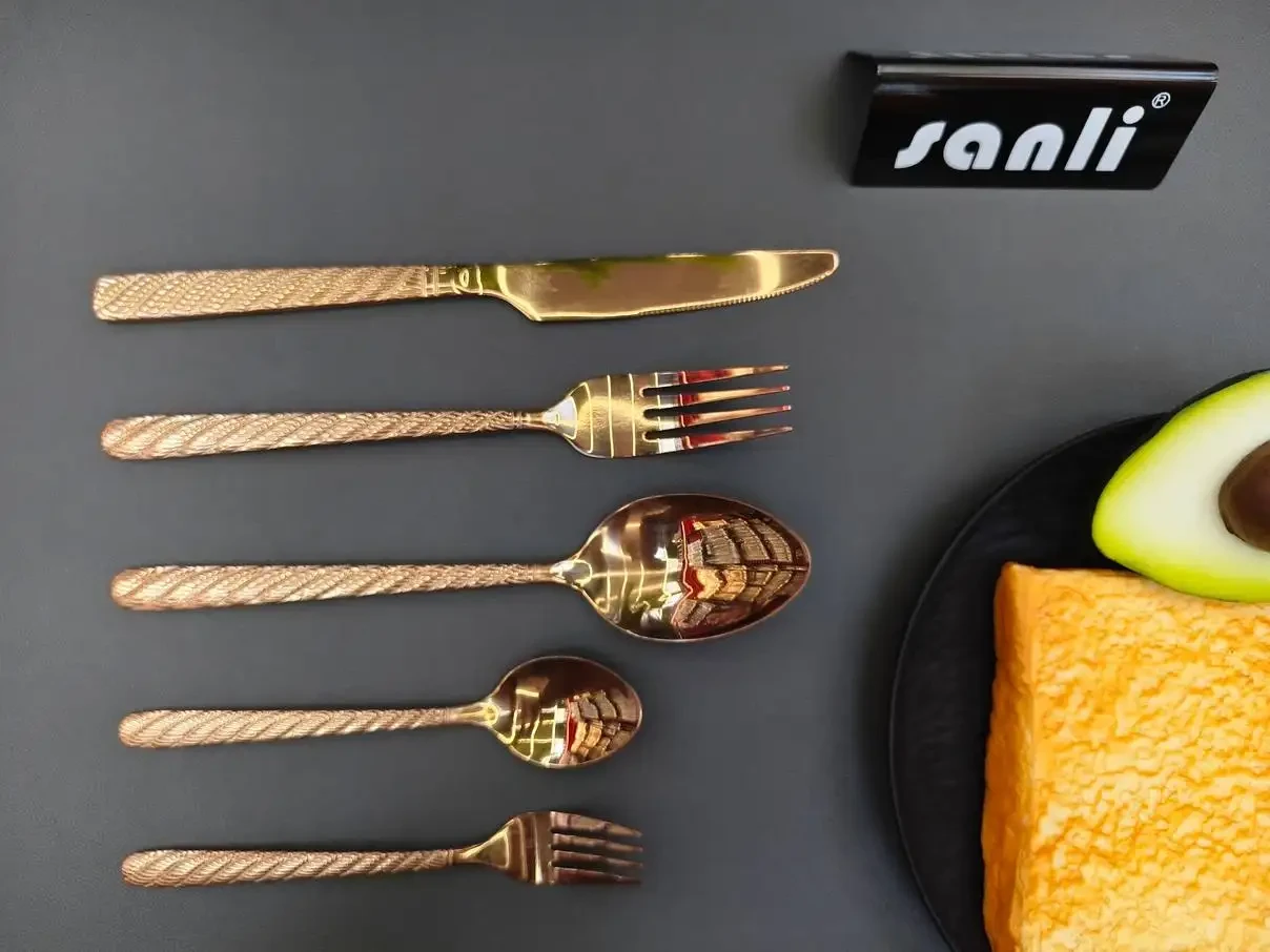 Round Tip Handle - Rope|Rose Gold