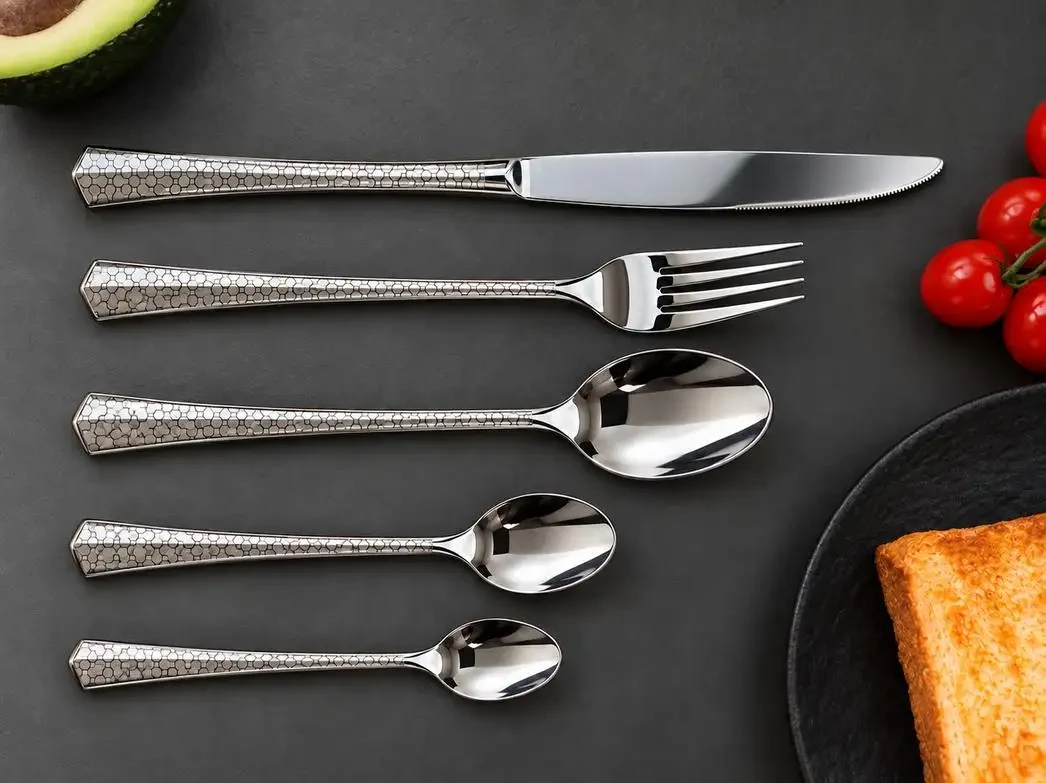 Angular Handle - Plain|Silver (Patterned)