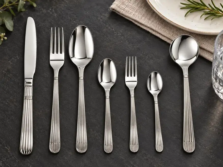 Wide Round Handle - Fluted|Silver