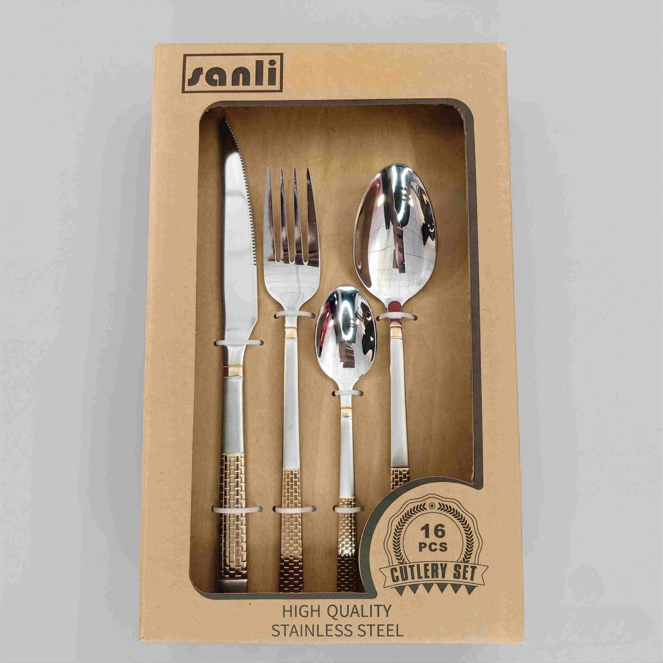 16pcs set|Champagne Gold & Satin Finish