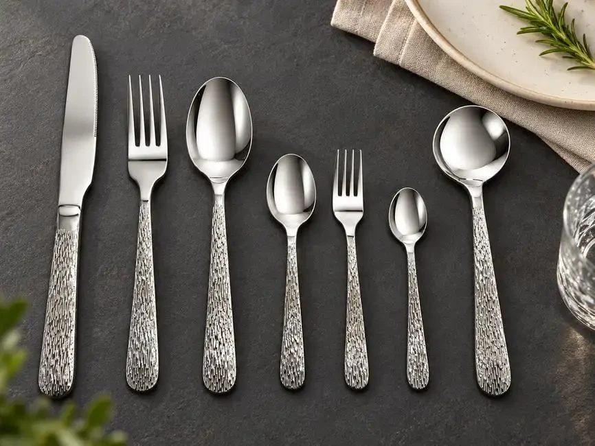 Wide Round Handle - Cascade Texture|Silver