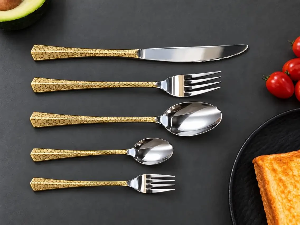 Angular Handle - Plain|Two-Tone Gold (Patterned)