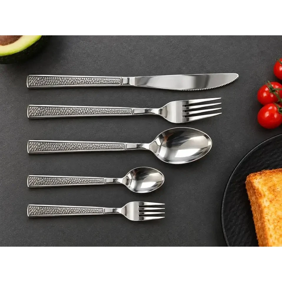 Straight Handle - Scale Texture|Silver
