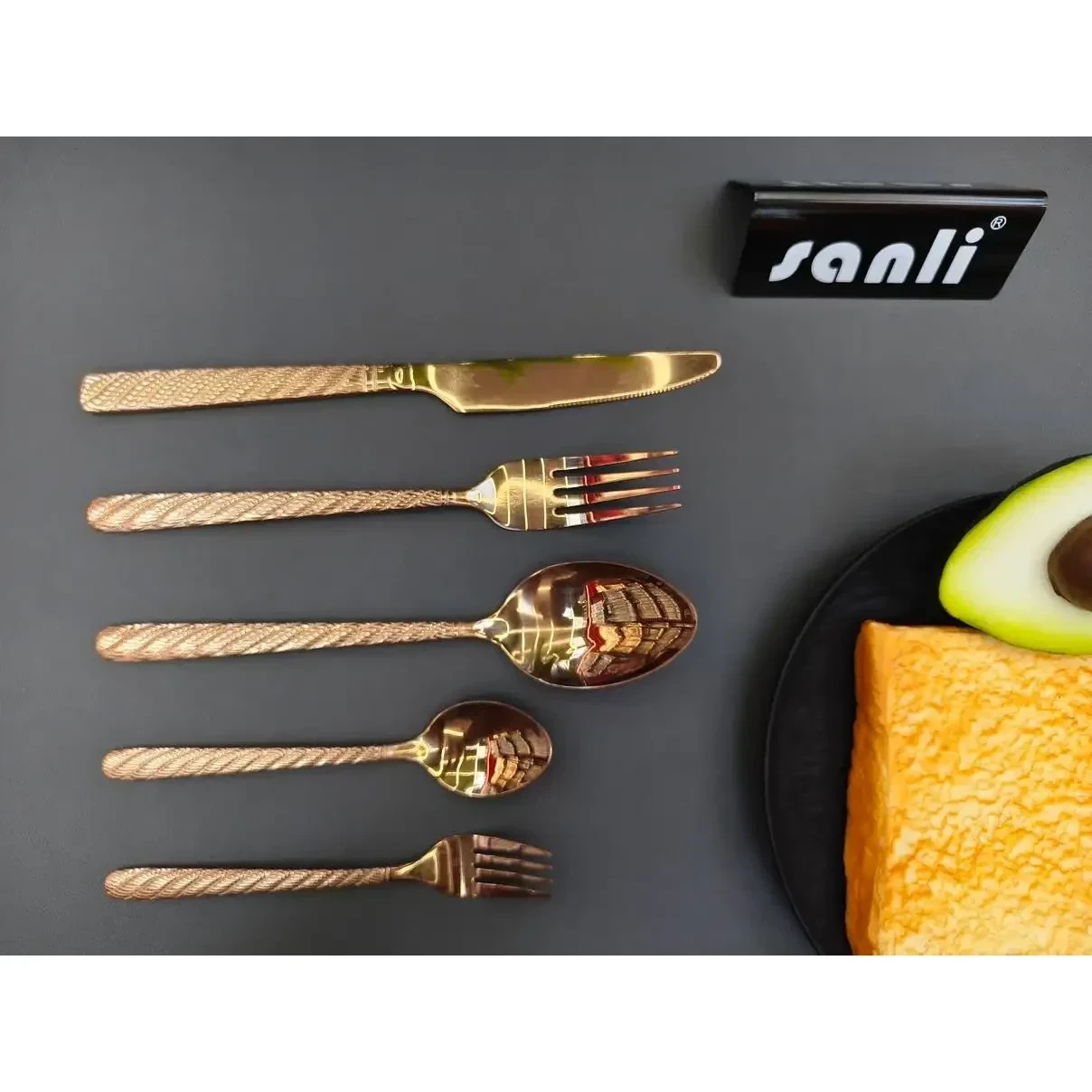 Round Tip Handle - Rope|Rose Gold