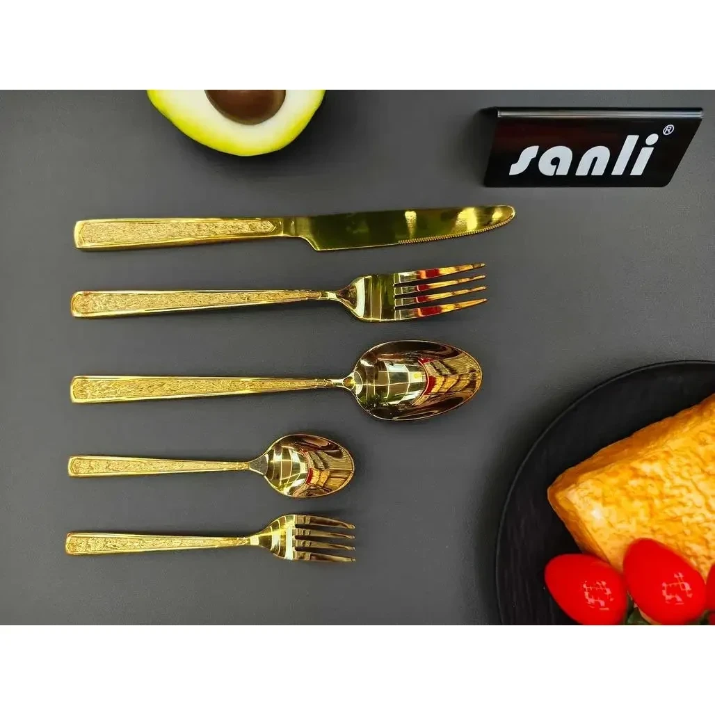 Wide Square Handle - Rock Texture|Gold
