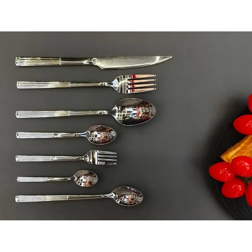 Square Handle - Fluted|Silver