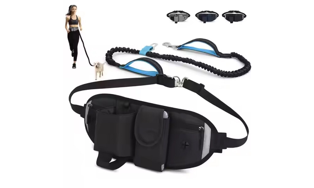 Hands-Free Dog Running Belt with Bungee Leash