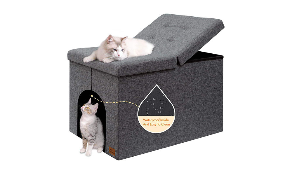 Multi-functional Cat Litter Cabinet Bench