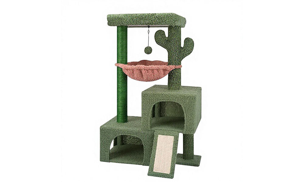 Large Cat Tree Sisal Cat Tower with Hammock & Toy
