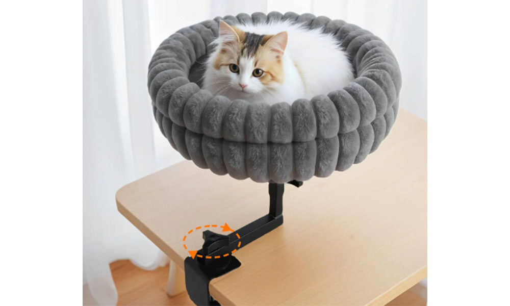 Multifunctional Rotatable & Adjustable Cat Table Bed