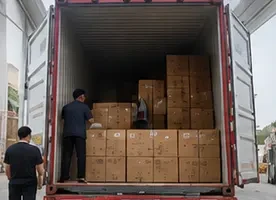 LONGYUE SPORTS team loading finished orders into a shipping container