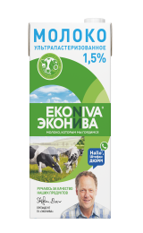 艾可尼娃1.5%脂肪低脂纯牛奶1L