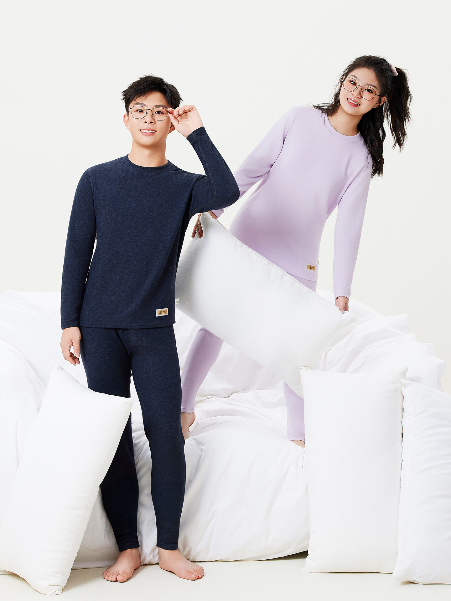 羊毛蚕丝纯色男女秋冬打底保暖衣