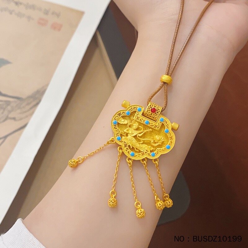 古法金 飞天仙女天子门生锁
