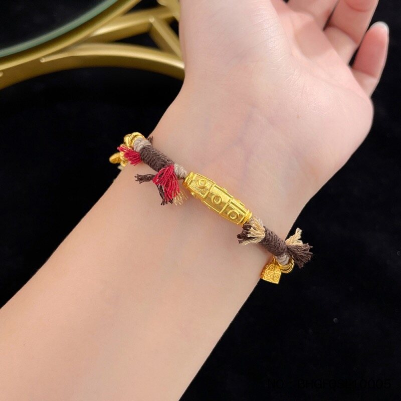 藏式古法九眼天珠盘缠手链