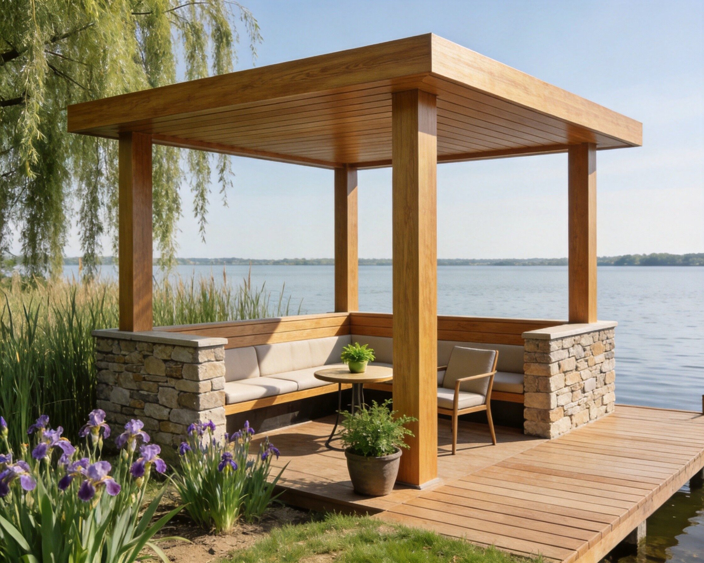 WPC Pergola Gazebo Composite Material Outdoor Garden Shade Structure - View 2
