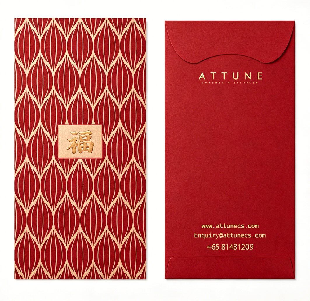 Custom Real Estate Handover Red Envelopes | Branded Property Key Handover Gift Envelopes view 2