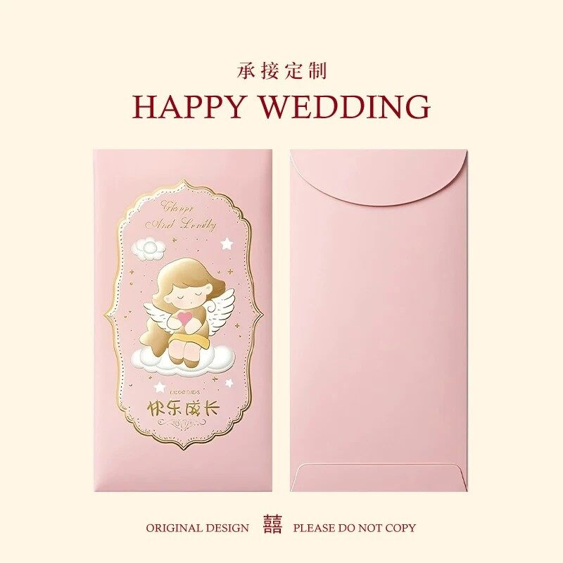 Custom Red Envelopes | Luxury Gold Foil Stamped Gift Packets