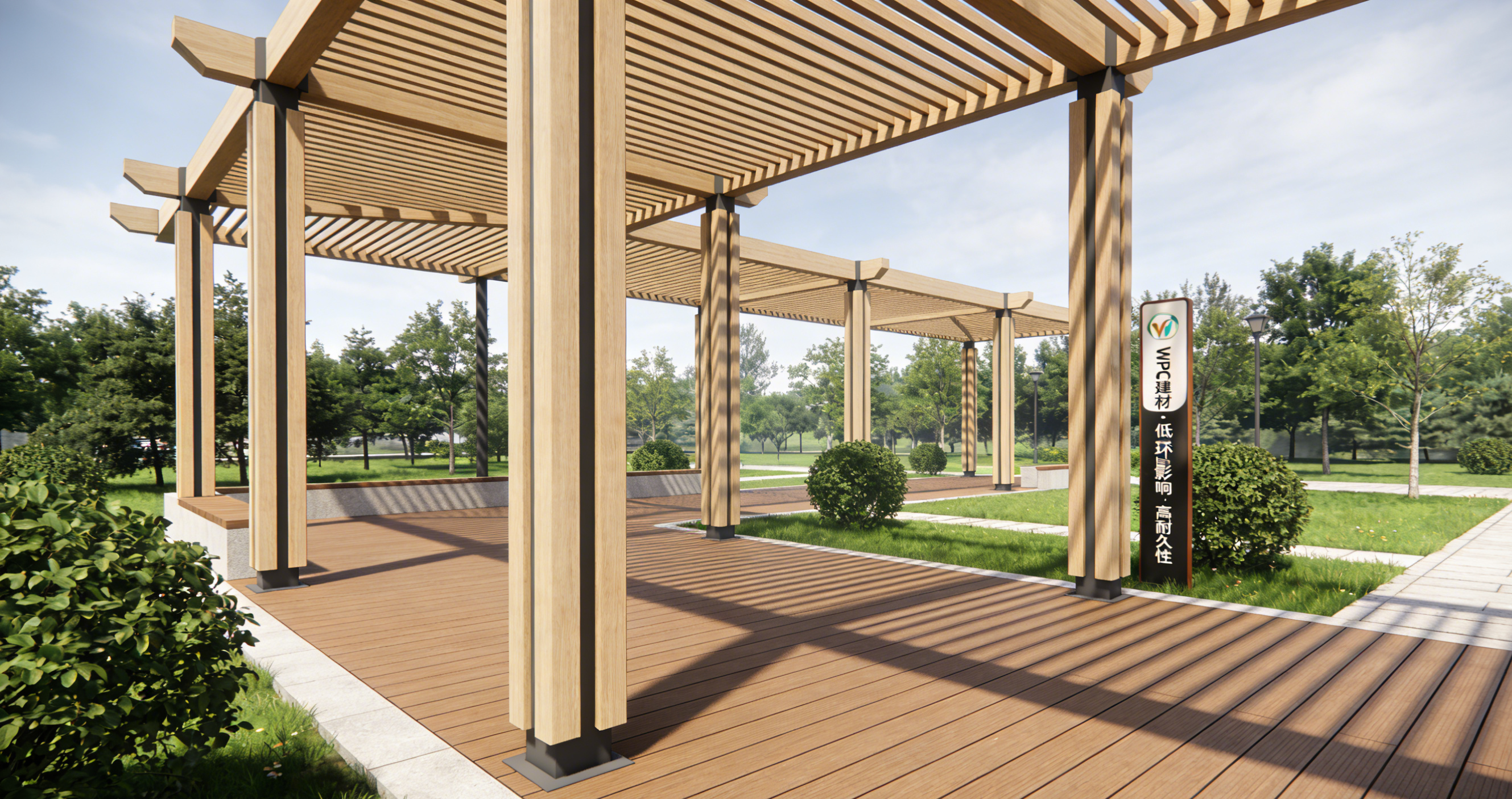 WPC Industry Article: Public Park WPC Pergola Installation Project | Low Maintenance Outdoor Landscape Structure
