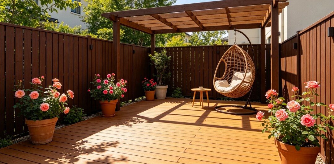 WPC Pergola Gazebo Composite Material Outdoor Garden Shade Structure