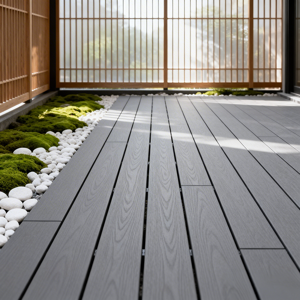 AORAI Interlocking PVC Outdoor WPC Decking | Waterproof Anti-Slip Patio Floor