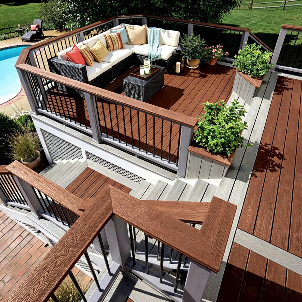 AORAI Co-Extruded PVC Outdoor Decking | Durable Low Maintenance Patio Flooring