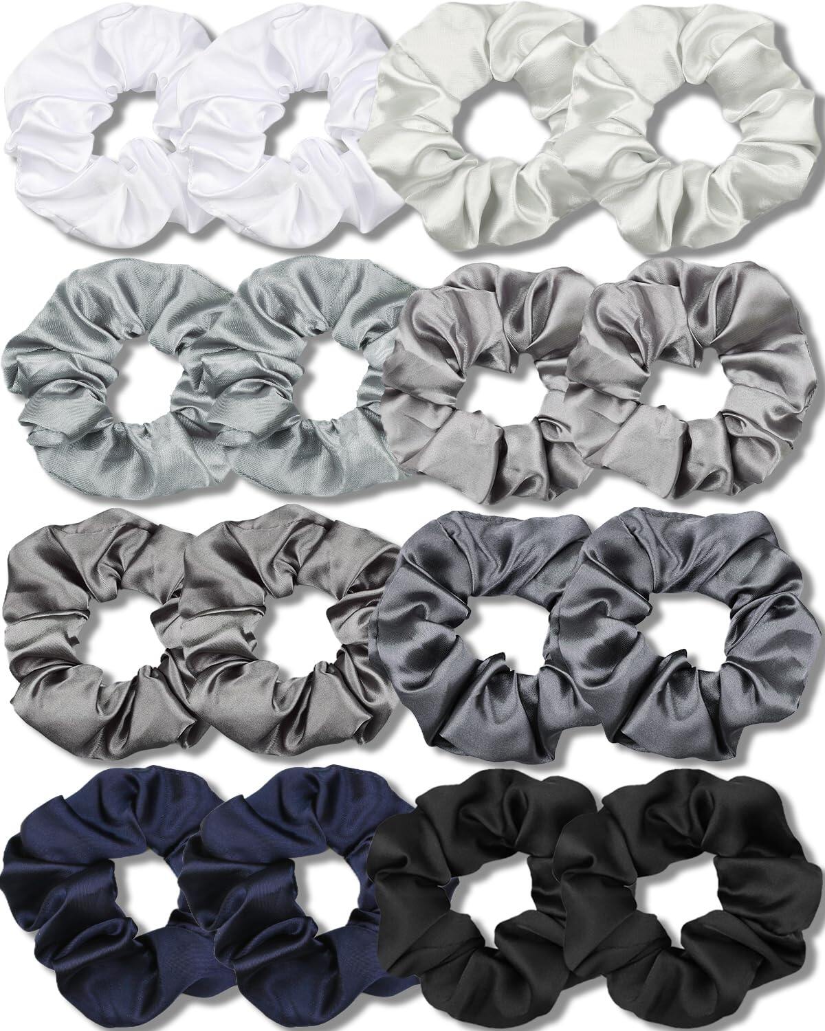 Neutral Satin Scrunchie Set