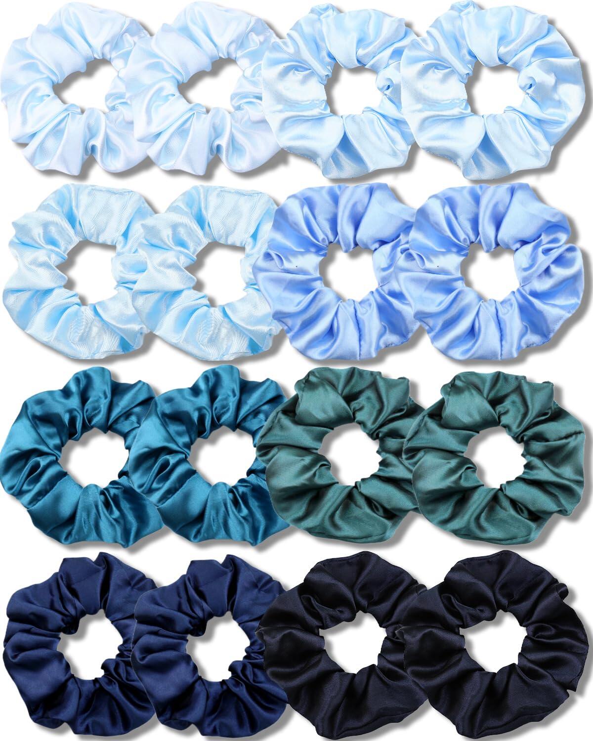 Ocean Satin Scrunchie Set