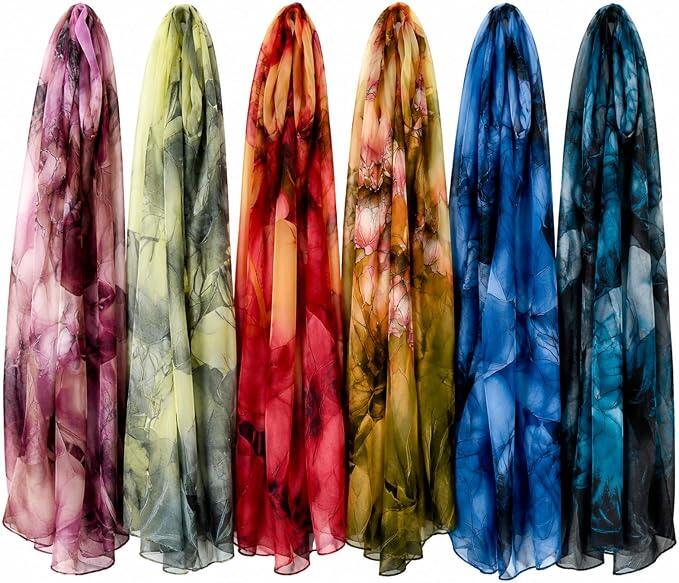 Floral Print Long Scarf Collection