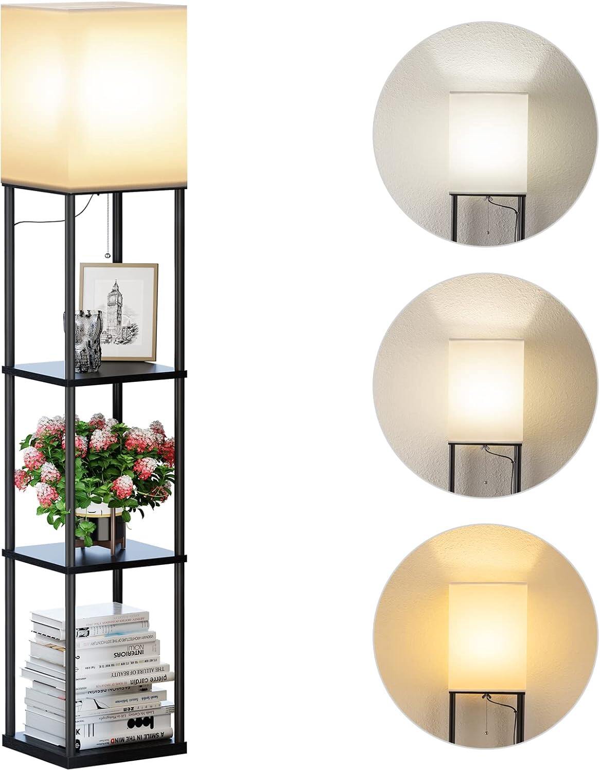 Floor Lamp with Shelf