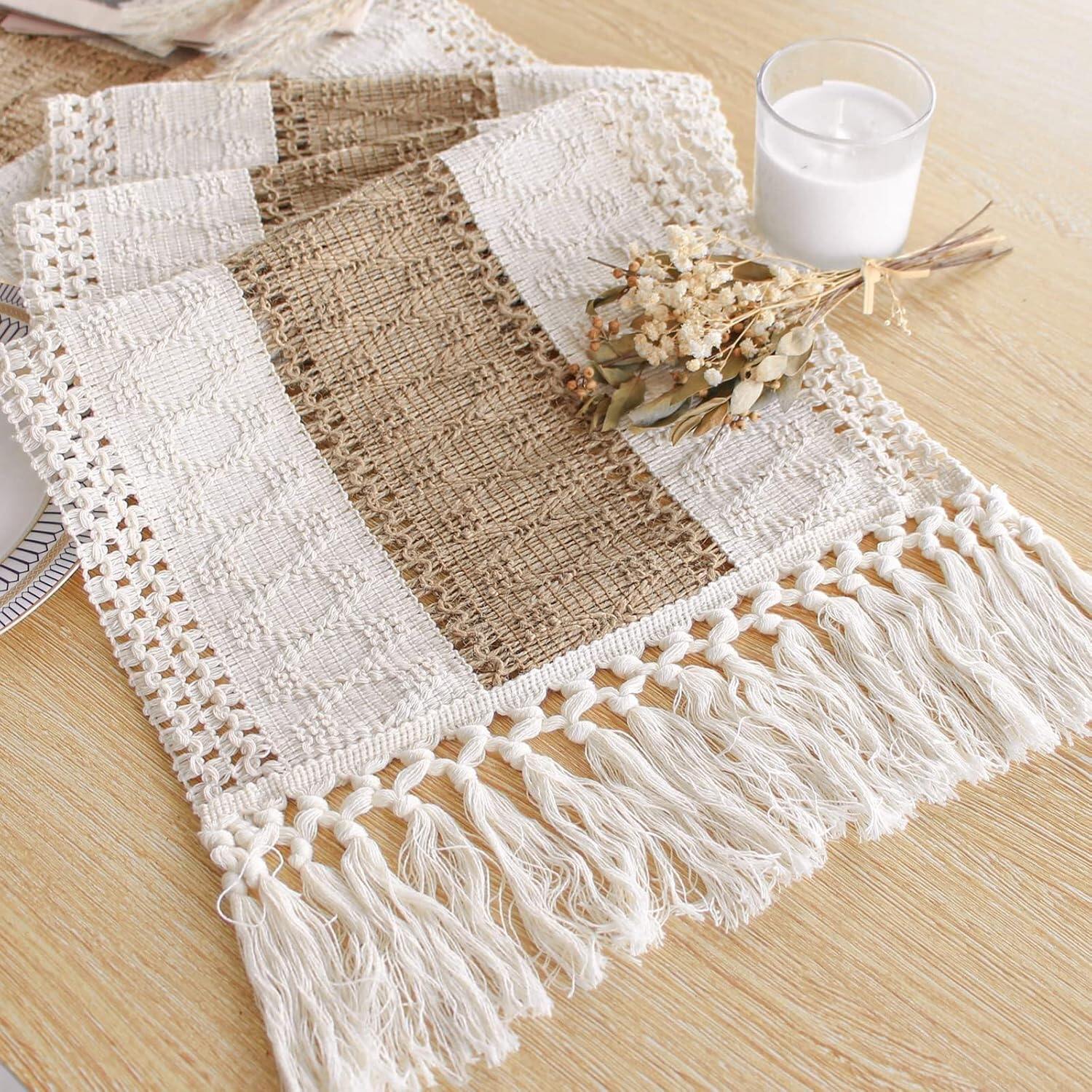 Boho Macrame Table Runner