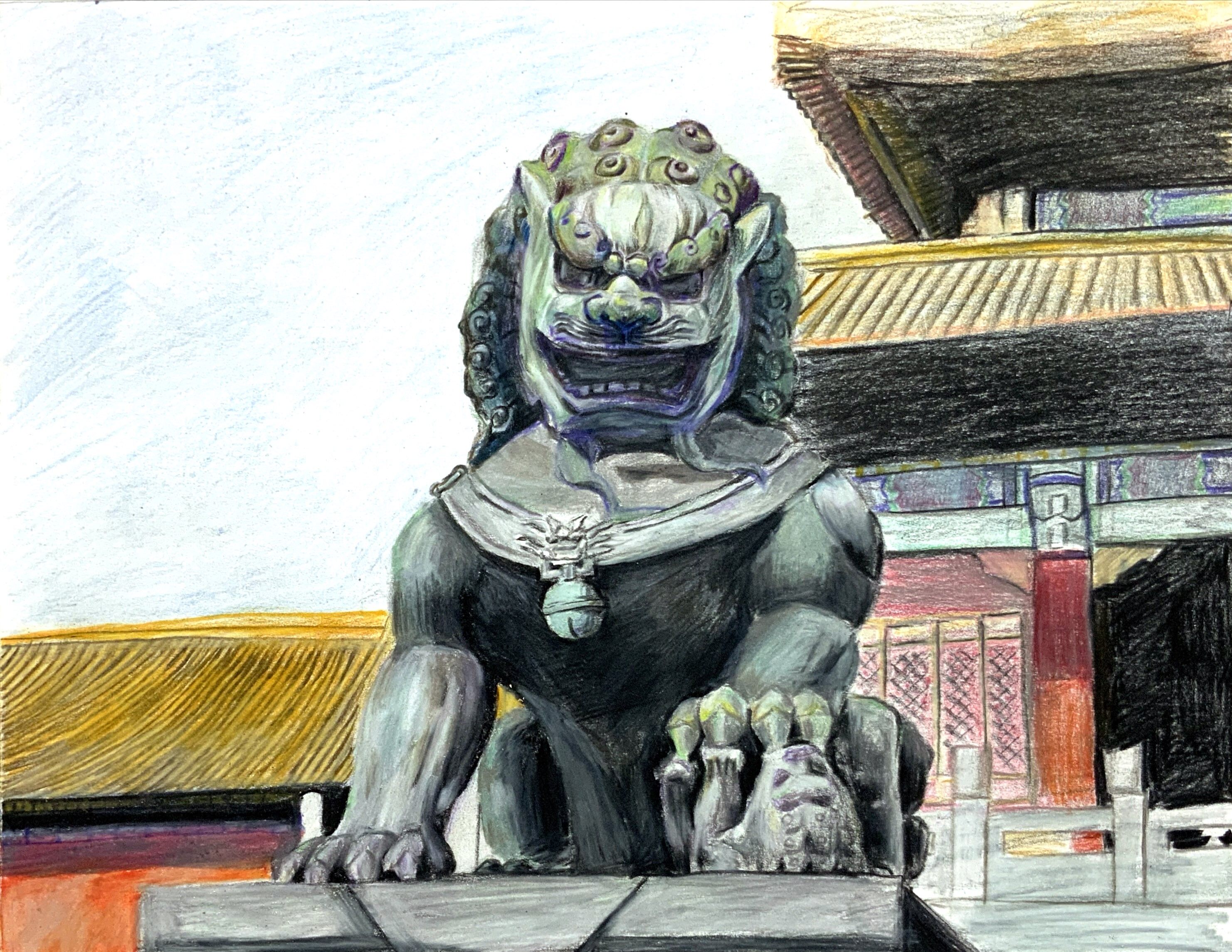 Bronze Guardian Lion of the Palace Museum