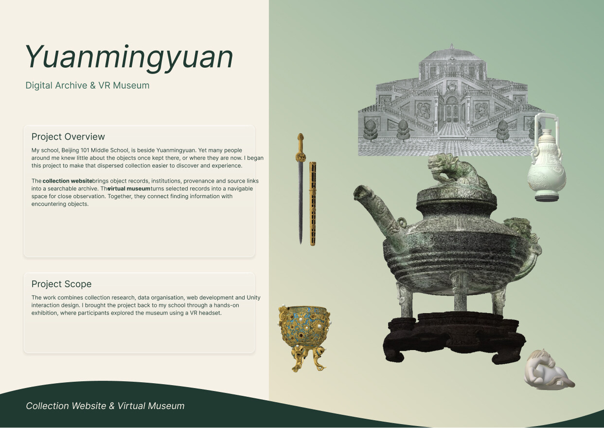 VR Museum and Website for Displaced Artifacts from Yuanmingyuan